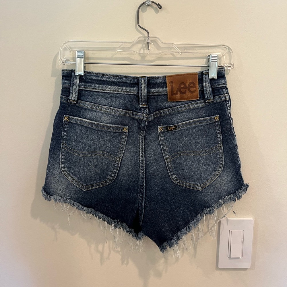 LEE dark wash denim shorts
